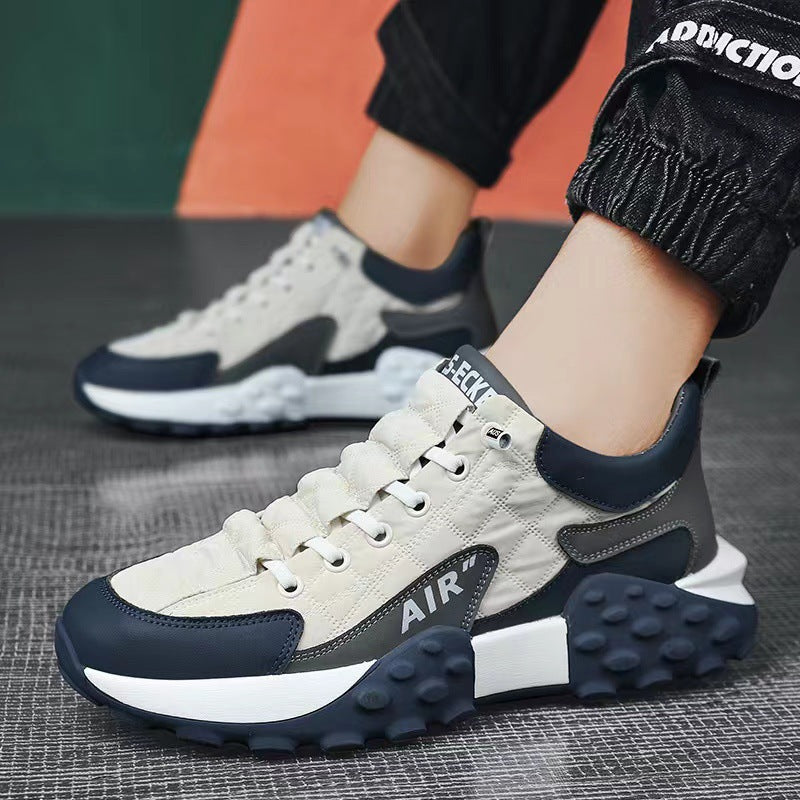 Men's Sports Shoes Color Matching Men's Summer New Casual Shoes Outdoor Sports Men's Shoes Thick-Soled Sports Shoes Korean Version