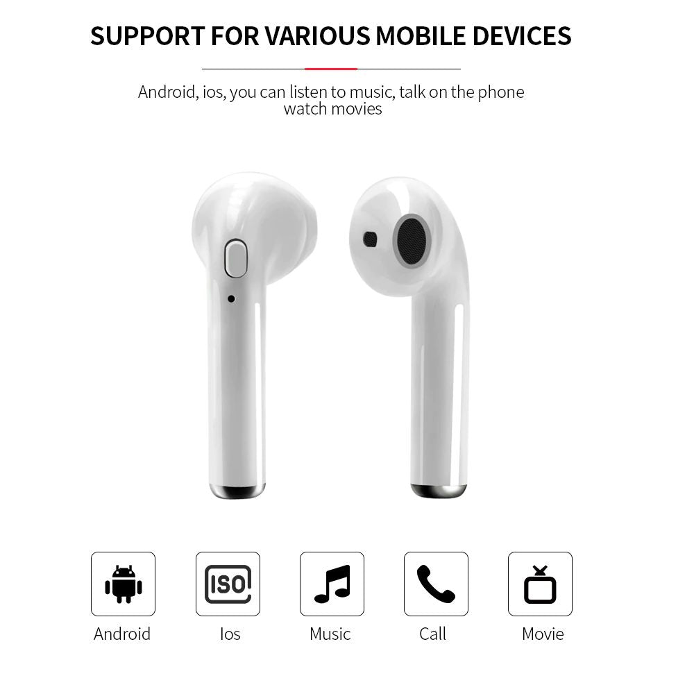 Tws Bluetooth Headset I7s/i9s/i10/i11/i12 Wireless Binaural Touch 5.0 Charging Bin Stereo Mini